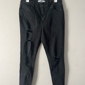 Refuge Black Skinny Jeans Sleek Fit